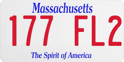 MA license plate 177FL2
