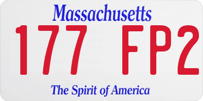 MA license plate 177FP2