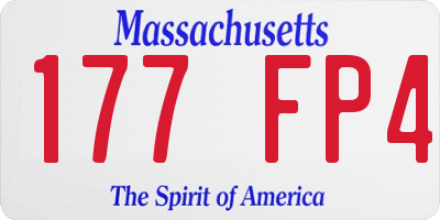 MA license plate 177FP4