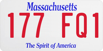 MA license plate 177FQ1