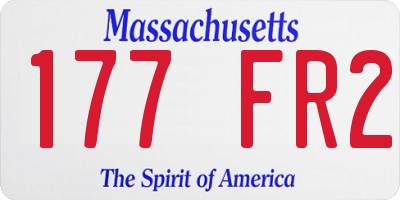 MA license plate 177FR2