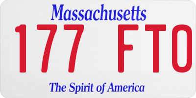 MA license plate 177FT0