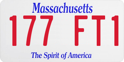 MA license plate 177FT1