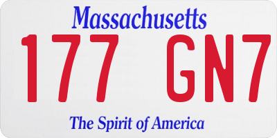 MA license plate 177GN7