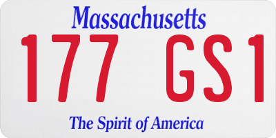 MA license plate 177GS1