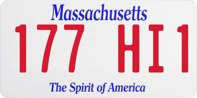 MA license plate 177HI1