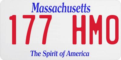 MA license plate 177HM0