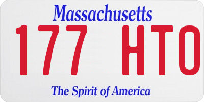 MA license plate 177HT0