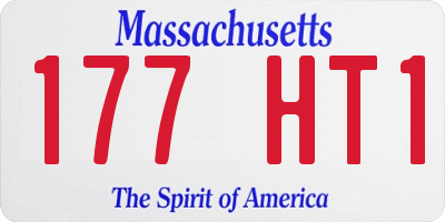 MA license plate 177HT1