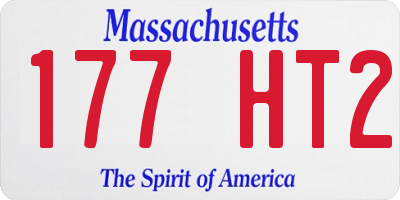 MA license plate 177HT2
