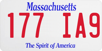 MA license plate 177IA9
