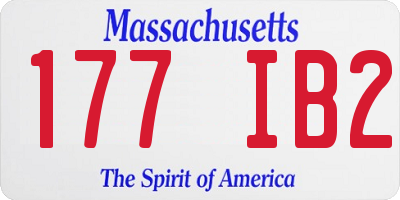MA license plate 177IB2
