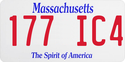 MA license plate 177IC4