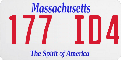 MA license plate 177ID4