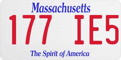 MA license plate 177IE5