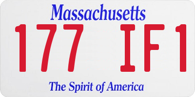 MA license plate 177IF1