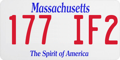 MA license plate 177IF2