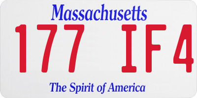 MA license plate 177IF4