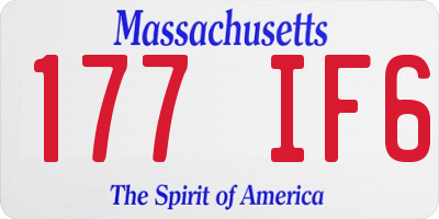 MA license plate 177IF6