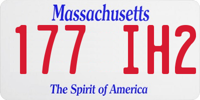 MA license plate 177IH2