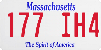 MA license plate 177IH4