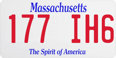 MA license plate 177IH6