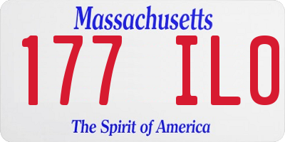 MA license plate 177IL0