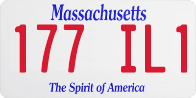 MA license plate 177IL1