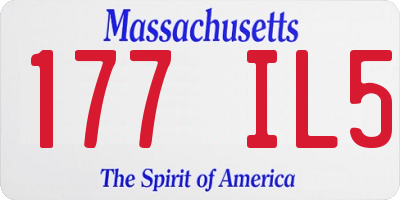 MA license plate 177IL5