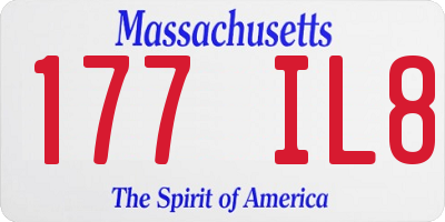 MA license plate 177IL8