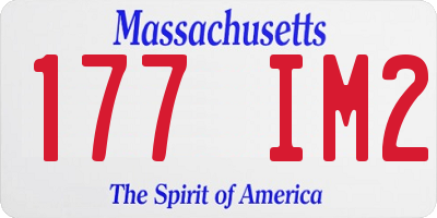 MA license plate 177IM2