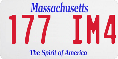 MA license plate 177IM4