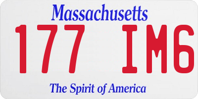 MA license plate 177IM6