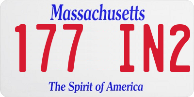 MA license plate 177IN2