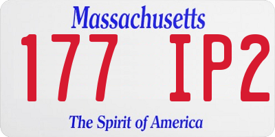MA license plate 177IP2