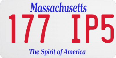 MA license plate 177IP5