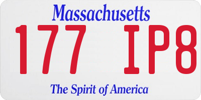 MA license plate 177IP8