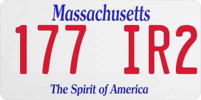 MA license plate 177IR2