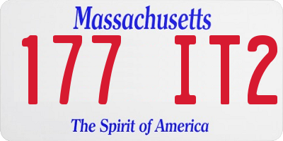 MA license plate 177IT2