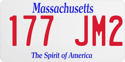 MA license plate 177JM2