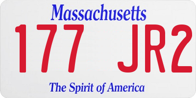 MA license plate 177JR2