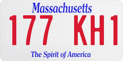 MA license plate 177KH1