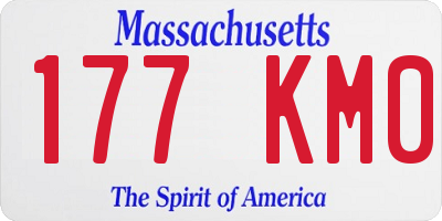 MA license plate 177KM0