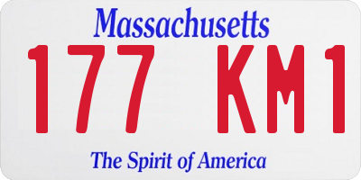 MA license plate 177KM1