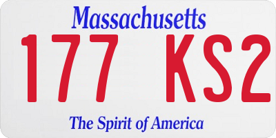 MA license plate 177KS2