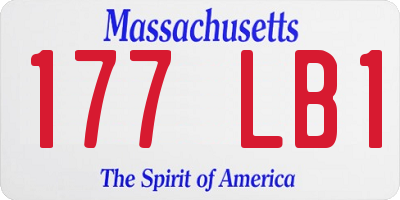 MA license plate 177LB1