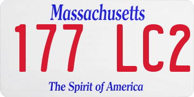 MA license plate 177LC2