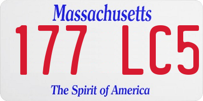 MA license plate 177LC5