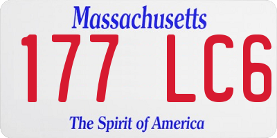 MA license plate 177LC6
