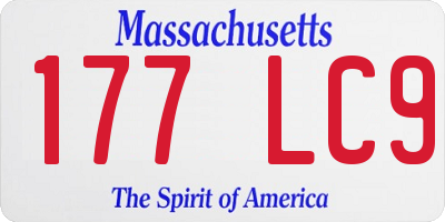 MA license plate 177LC9